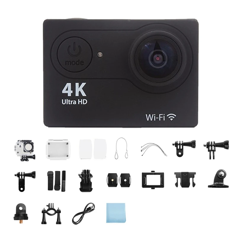 

Ultra HD 4K / H9R экшн-камера Wifi 2,0 дюймов 170D Подводная Водонепроницаемая камера шлем Vedio Sport Pro наружная камера