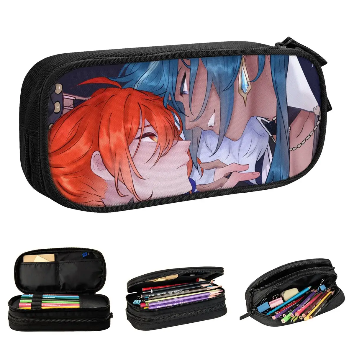 

Пеналы Genshin Impact Acg, креативные Чехлы для ручек с разбавленными гранулами, сумки для ручек, Большой Студенческий школьный пенал для студентов