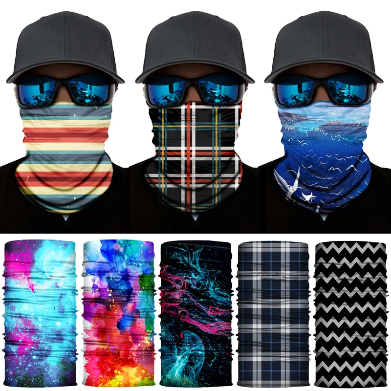 Модная женская бритвенная маска бесшовный шейный платок головная повязка