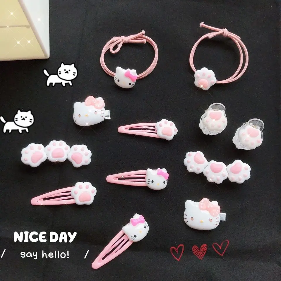 

Hello Kitty Clip Cute Cat Claw Hair Jaw Clip Girly Sweet Hello Kitty Hairpin Japanese Cartoon Little Clip Children Headwear