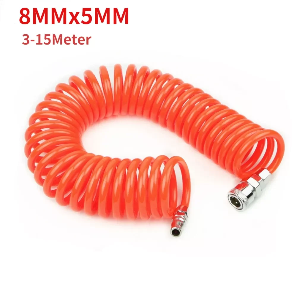 

Pipe 3M 6M 9M 12M 15M OD 8mm x ID 5mm Flexible PU Recoil Hose Tube for Compressor Air Tool Collocation Fittings