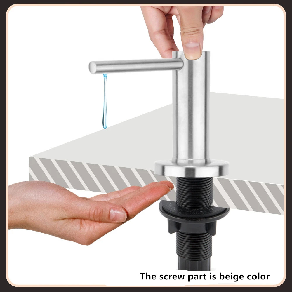 Дозатор для мыла на кухонную раковину из нержавеющей стали черный дозатор