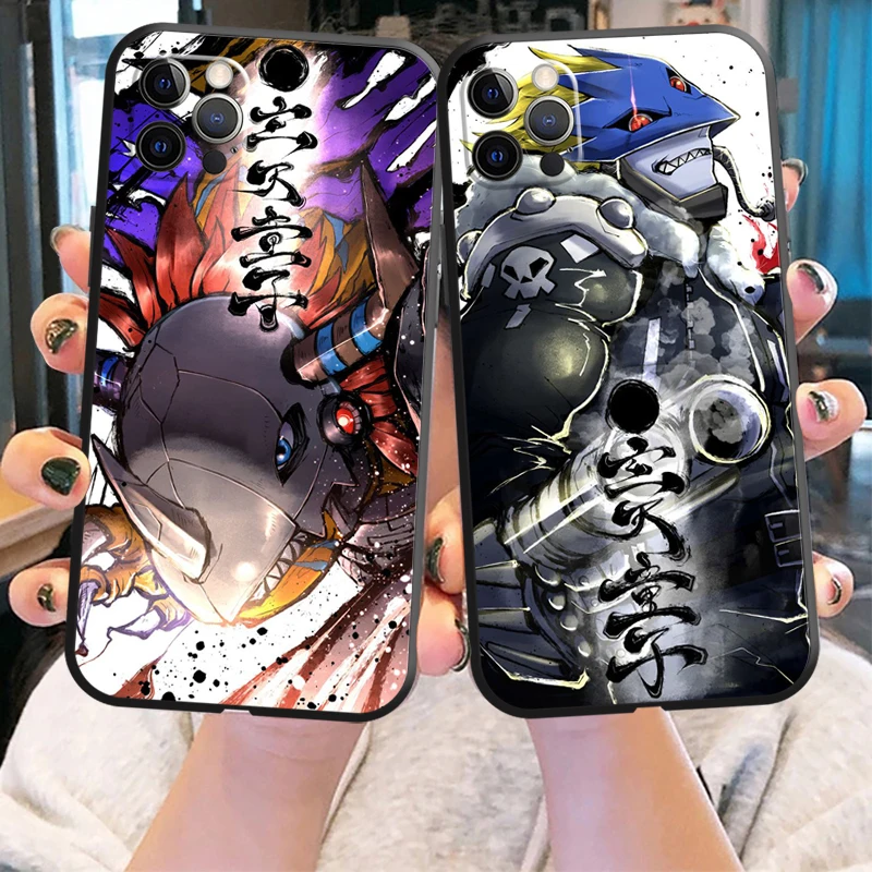 

Digimon Anime Funda Phone Case For iPhone 11 13 12 Pro Max 12 13 Mini X XR XS MAX SE 2020 7 8 6s Plus Celular Coque Original