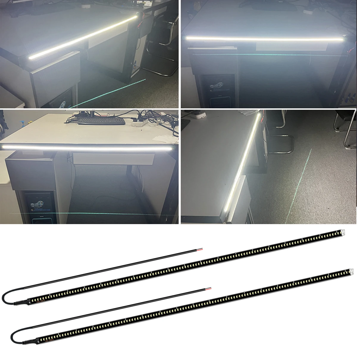 

2 шт., световая лента для ночного кемпинга, боковой светодиодный фонарь автомобиля, 17,8-39,4 дюйма, внешняя алюминиевая печатная плата, водонепроницаемая рабочая световая лента, внутренний деко