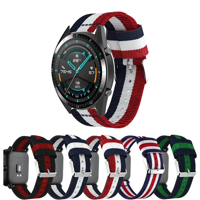 

20mm 22mm Strap For Huawei Watch 3/GT 2 GT2 Pro/GT Runner Replacement Nylon Band Bracelet For Huawei GT 3 GT3 42 46mm Watchband