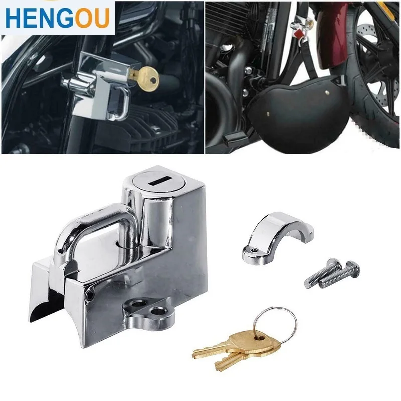 

1x Motorcycle Helmet Lock For Harley Davidson Street Glide Tour Motorcycle Handlebar Helmet Lock Plating Motorcycle Accessories