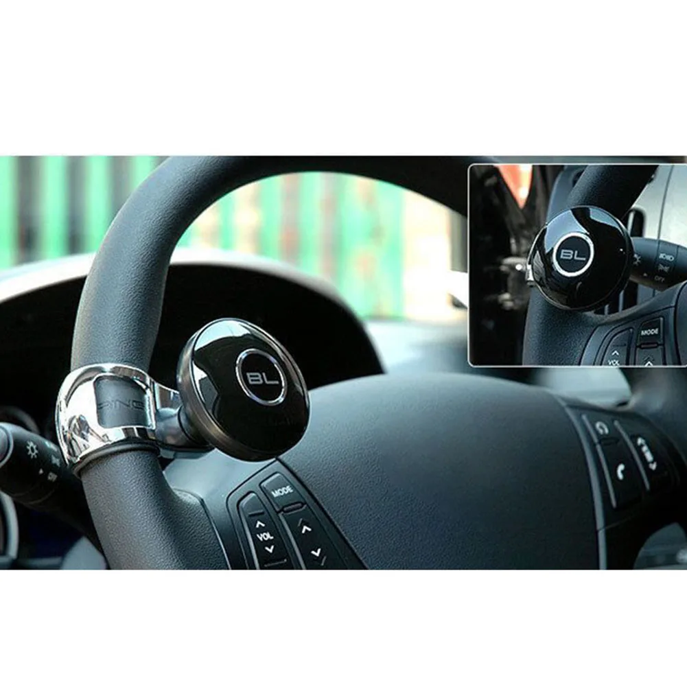 

Booster Car Accessories Power Handle Ball Black Steering Wheel Hand Control Universal Spinner Knob Clip Strengthener Turning