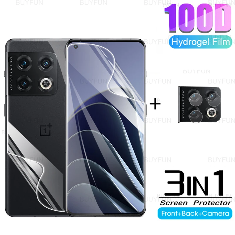 

Гидрогелевая пленка 3 в 1 для OnePlus 10 Pro 6,7 дюйма, защитная пленка для камеры OnePlus One Plus 1 + 10 Pro NE2210, защитная пленка для экрана