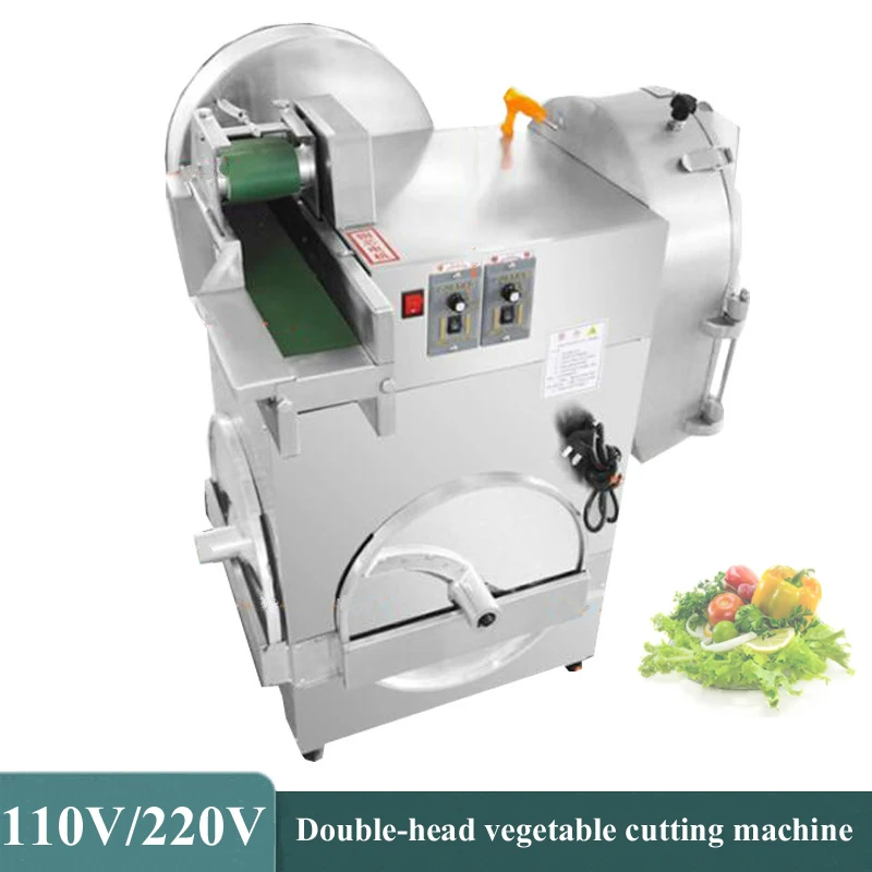 

Commercial Vegetable Cutting Machine Electric Onion Slicer Leek Chopper Double Head Cabbage Shredder Dicing Machine