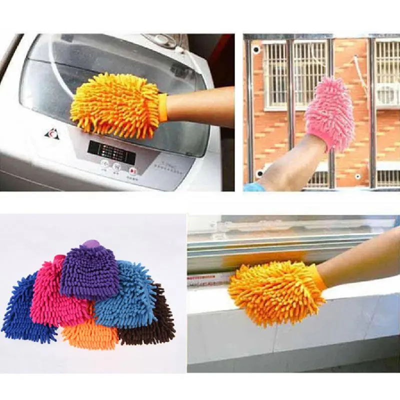 Chenille Microfiber Reusable Rag Auto Car Wash Mitt Soft Towel Winter Waterproof