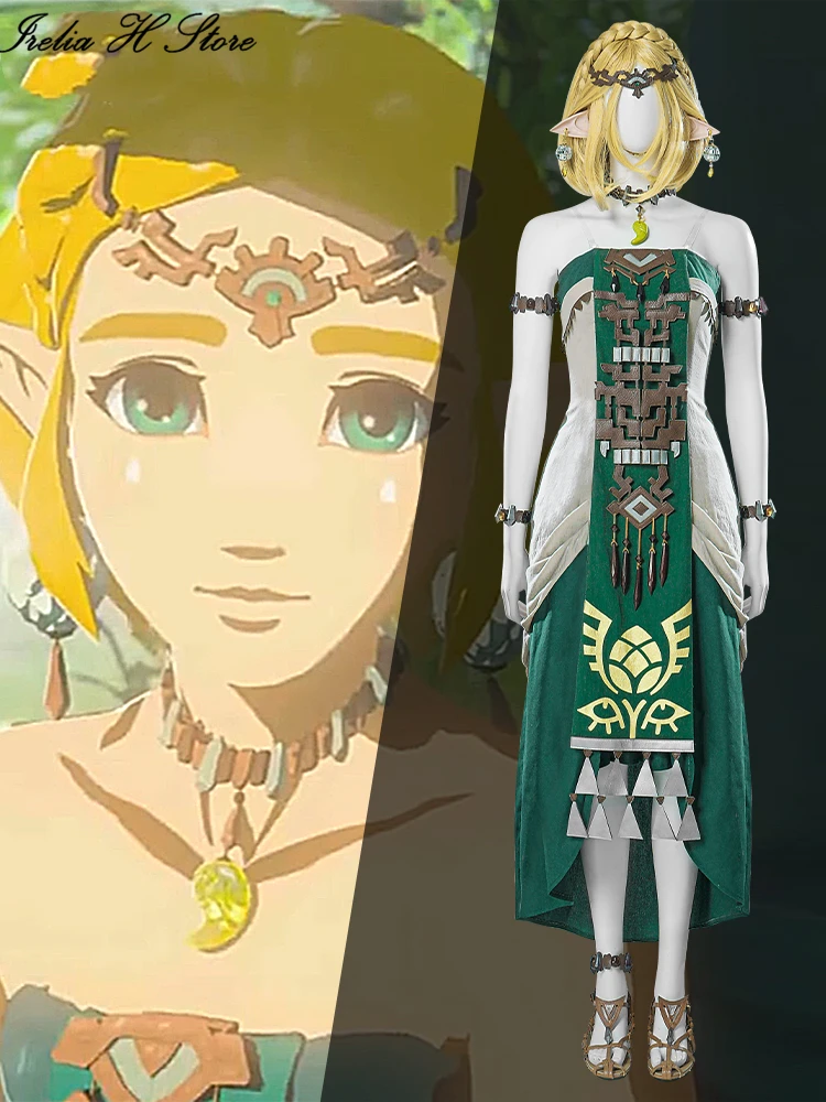 

Irelia H Store The Legend of Zel da: Tears of the Kingdom Princess Zelda Cosplay Costume game dress female