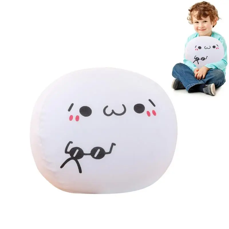 

Круглая диванная подушка, подушка с эмотиконом для лица, пенопластовая подушка, гибкая круглая сферическая подушка, декоративная мягкая плюшевая подушка