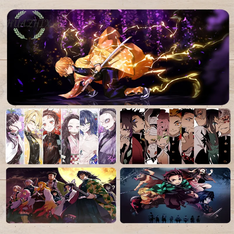 

Demon Slayer Mouse Pad Gaming Computer Home MousePads Keyboard Office Mat Gamer Desk Carpet Rubber Anti-slip Anime Rugs Decor