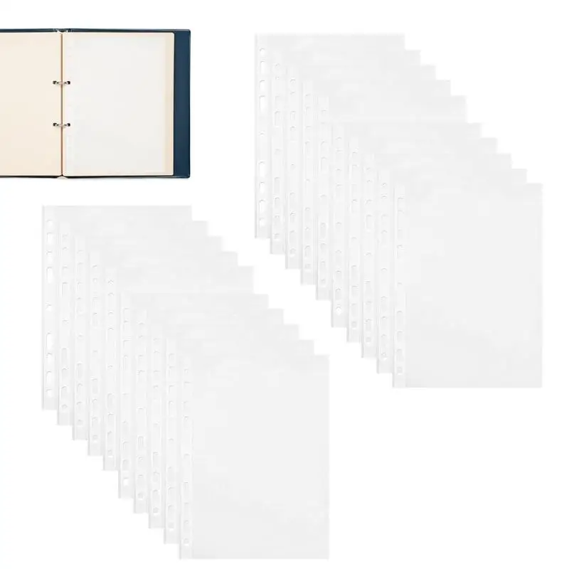 

A4 Binder Pockets 20pcs Thickened Envelopes Money Organizer Flexible A4 Insert File Bag Multifunctional Student Manual Folder