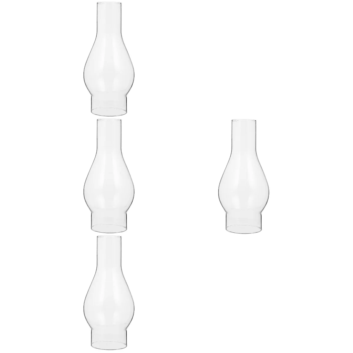 

4 шт. керосиновая лампа для дымохода, масляная лампа, затеняющий стеклянный абажур, ветрозащитный прозрачный стеклянный абажур