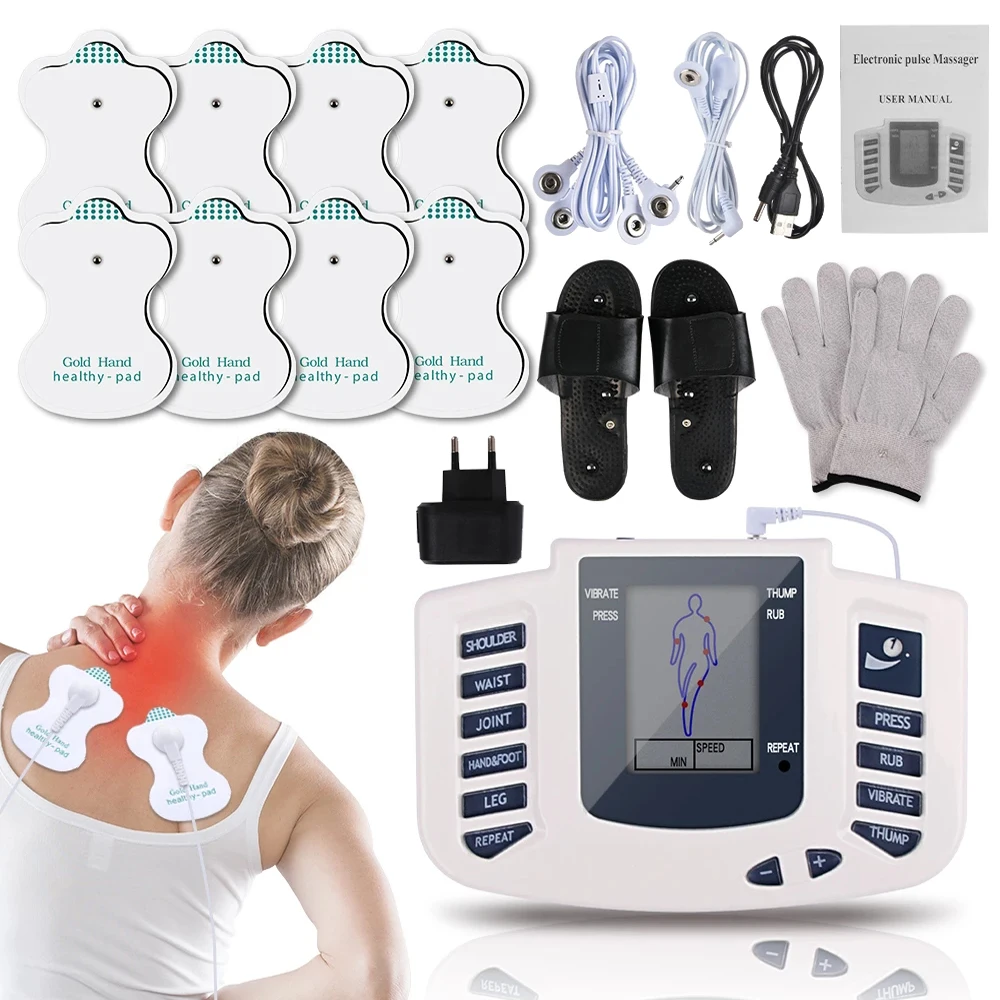 

8 Mode EMS Eletric Muscle Stimulator Physiotherapy Tens Digital Pulse Massage Machine Acupuncture Body Massager HealthCare Relax