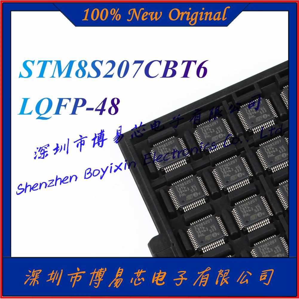 NEW STM8S207CBT6 CPU: 24MHz Voltage: 2.95V~5.5V Capacity: 128KB Total RAM capacity: 6KB LQFP-48