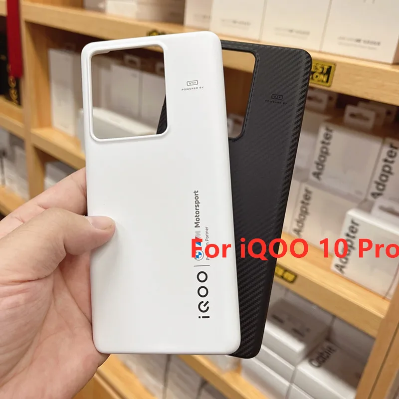 

For Vivo iQOO 10 Pro Original Phone Case Ultra Slim Capa Soft TPU Matte Karbon Fiber Shockproof Cover Funda