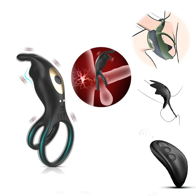 Кольцо для пениса вибратор секс-игрушки пар мужчин беспроводной пульт