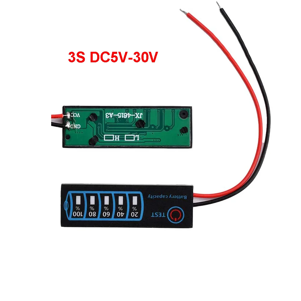 

3S 5V-30V Lithium Battery Capacity Indicator Module LED Display Li-po Li-ion Capacity Indicator Board