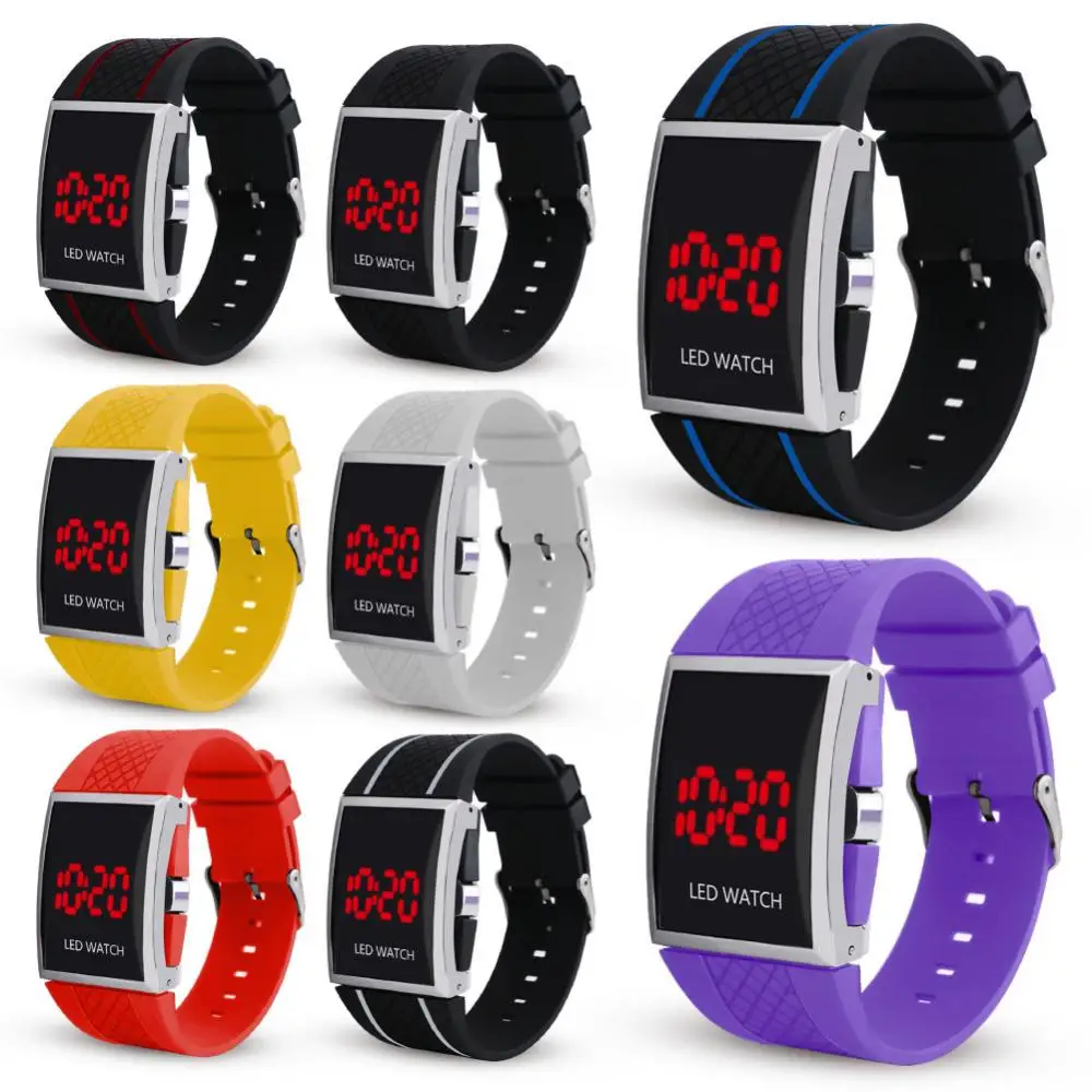 

Fashion Unisex Watch Men Women Luminous Date Display Rectangle Dial Adjustable Digital Watch Multifunctional Watch Drop Shipping