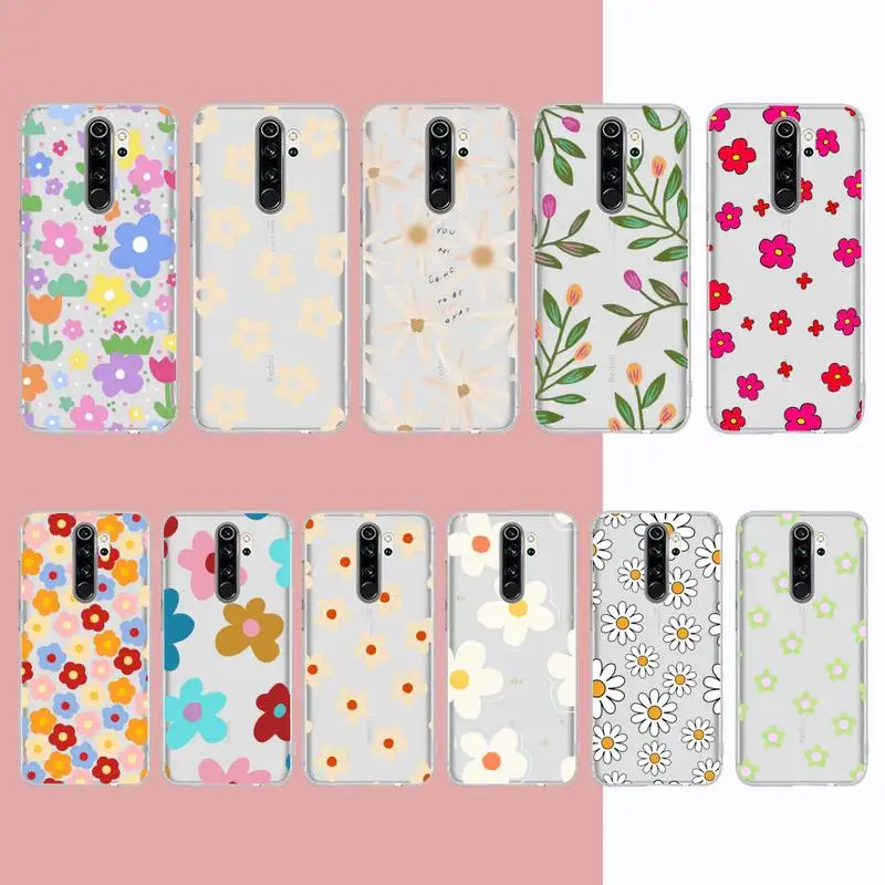 

Flower illustration Phone Case for Samsung A51 A52 A71 A12 for Redmi 7 9 9A for Huawei Honor8X 10i Clear Case
