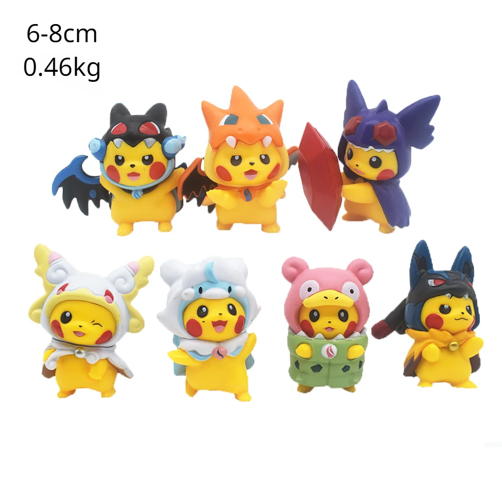 

7 шт./набор, игрушечные фигурки-Покемоны