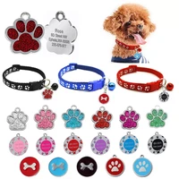 personalized engrave collar pet tag bell set dog cat accessories name tags customized id tag collar nameplate anti lost pendant