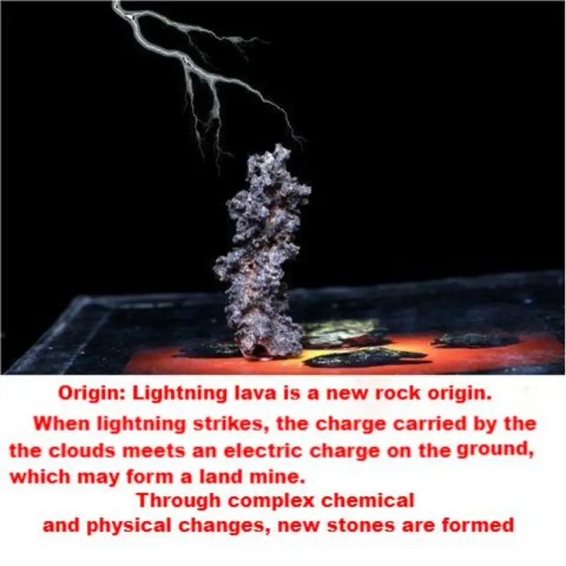 1Pcs Nature Stone Natural Lightning Lava Thunderstone Natural Rock Specimen Collection Of Strange Stones
