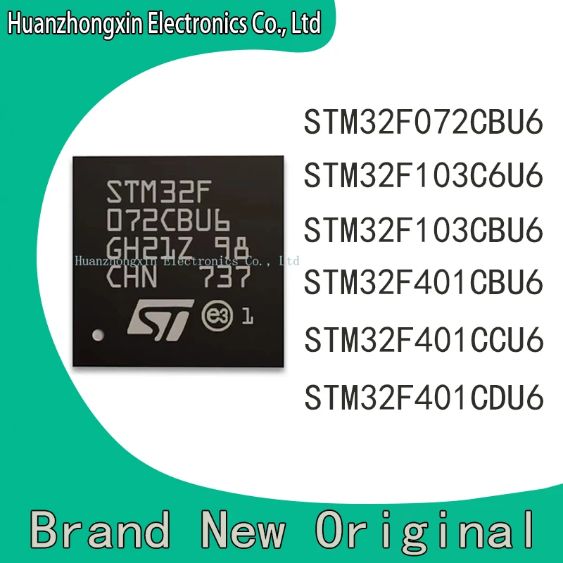 

STM32F072CBU6 STM32F103C6U6 STM32F103CBU6 STM32F401CBU6 STM32F401CCU6 STM32F401CDU6 STM32F STM IC MCU UFQFPN48 New Original Chip