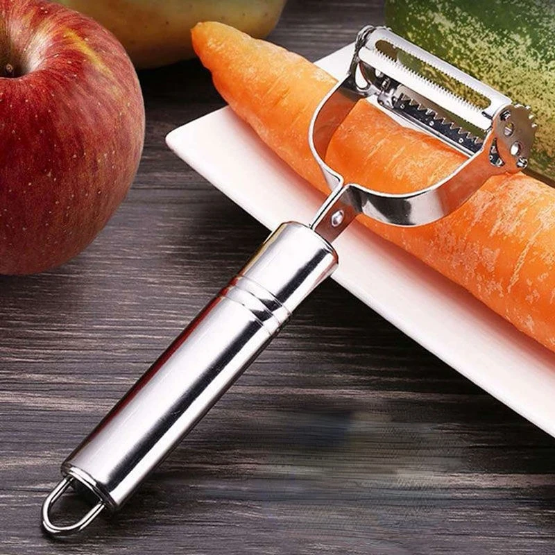 

Stainless Steel Cutter Slicer With Cleaning Brush Pro For Carrot Potato Melon Gadget Vegetable Fruit Shredder Vegetable Peeler