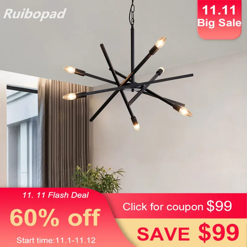

Black Metal Chain Chandelier Over The Table Kitchen Modern Gold Hall Led Chandeliers Pendant Lamp In The Living Dining Room