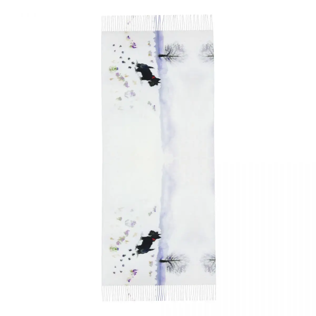 Шаль для дождя Скотти собак шаль подруг женские теплые длинные мягкие шарфы