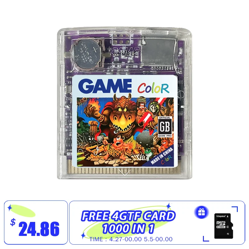 

Картридж игровой для Game Boy, 1000 + в 1, с картой 4G