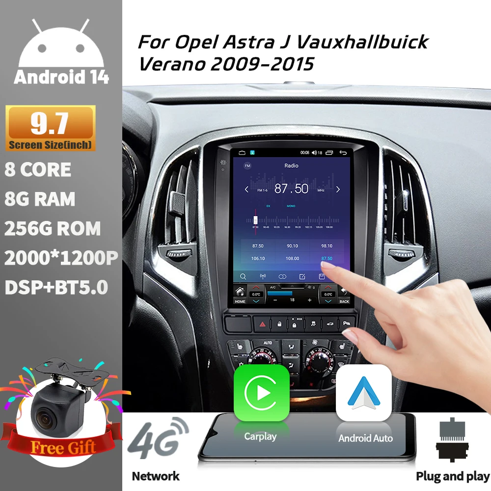 9 7-дюймовый для Opel Astra J Vauxhallbuick Verano 2009-2015 автомобильный радиоприемник мультимедиа