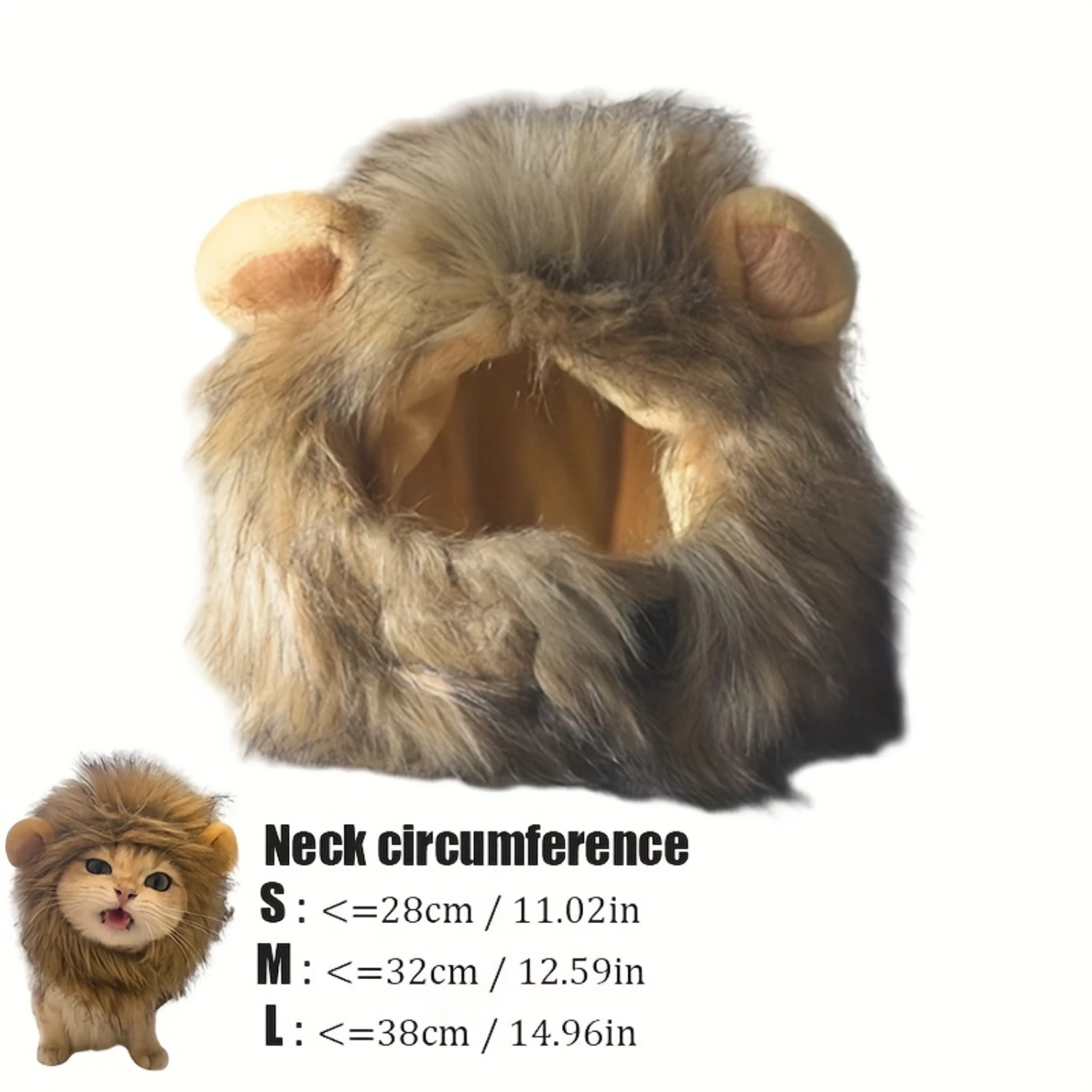 Halloween Cat Toys Cute Lion Mane Wig Hat For Dogs And Cats Pet Decor Accessories