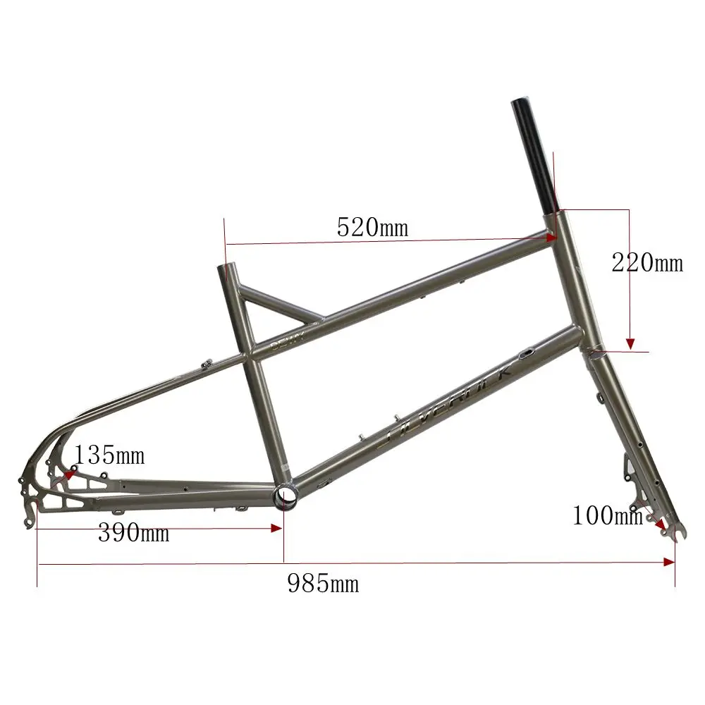 Фото SILVEROCK DEWY Chromoly Цветная велосипедная рама 20 дюймов 406 451 Гравий Minivelo Дисковый тормоз Городской взрослый классический велосипедный каркас 2,2 шины №4
