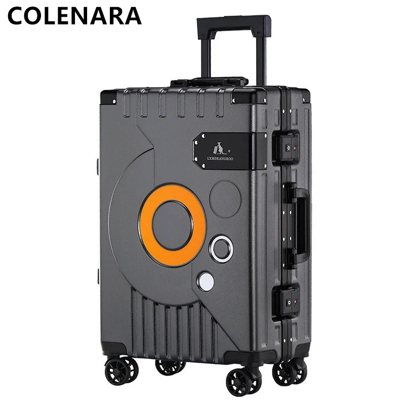 COLENARA Luggage High Quality Ladies Trolley Case Men and Women Portable Waterproof Durable Password Box Rolling Suitcase