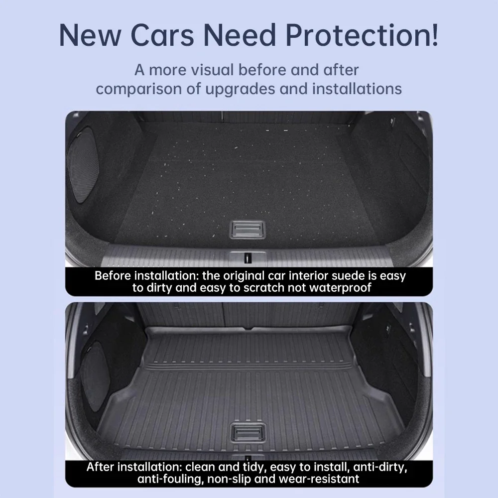 Для Xpeng G6 2023 2024 Xiaopeng TPE коврик для багажника автомобиля водонепроницаемый