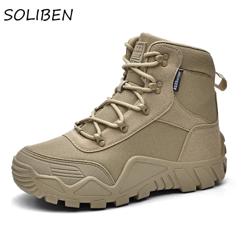 

Men's Tactical Military Combat Boots Plus Size 39-47 Outdoor Hiking Training Mountaineering Boots Working Shoes for Men