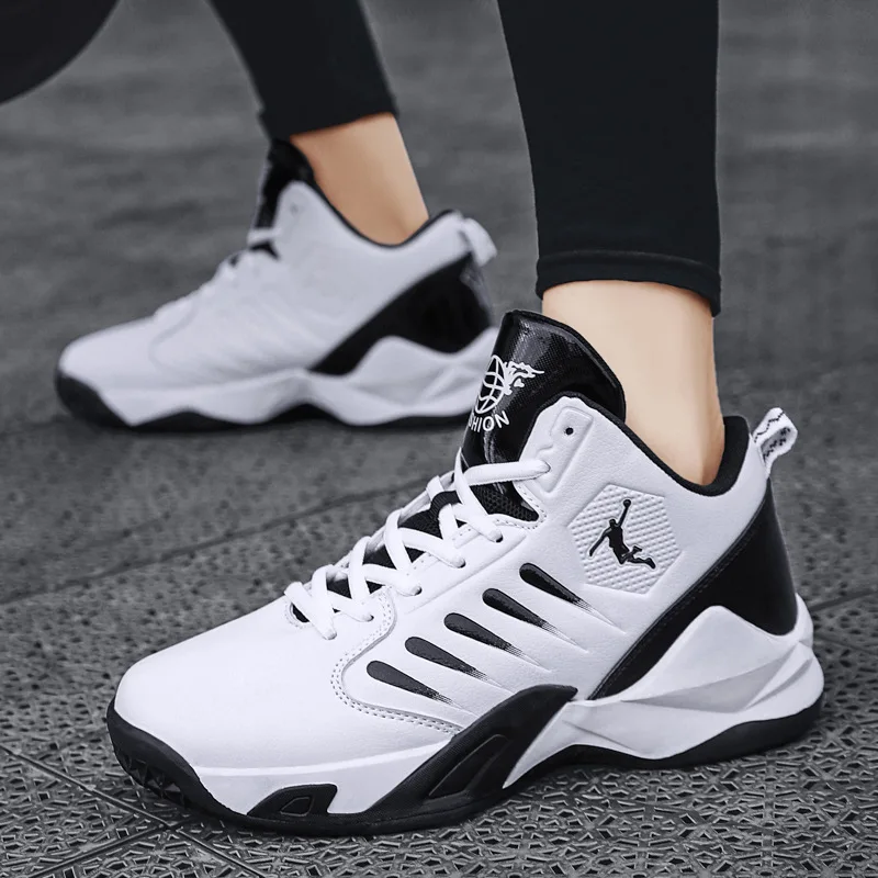 Flat-heel Lace-up Round Toed Sneakers Gym Training Athletic Basketball Sneakers Walking Running Shoes