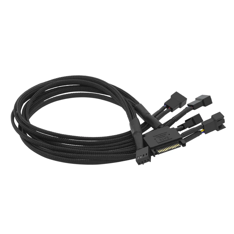 Компьютерный Вентилятор ШИМ с контролем температуры SATA Line, одна точка, пять SATA на 4 контакта, одно сопротивление, пять концентраторов, сетевая обработка