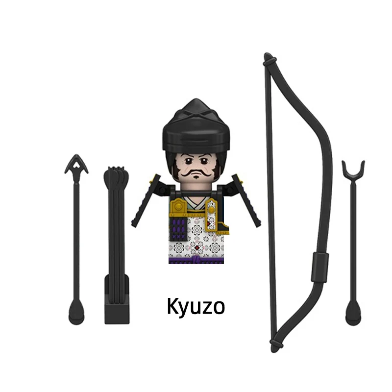 Средневековый японский самурай Kyuzo Gion Heiwachi Satsuki Masashige Apenanka Shimizu Aoi Model Blocks MOC Bricks Set