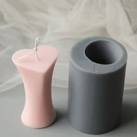 creative cylindrical valentines day love candle silicone mold aromatherapy candle diy material wax mould wedding dress up gift