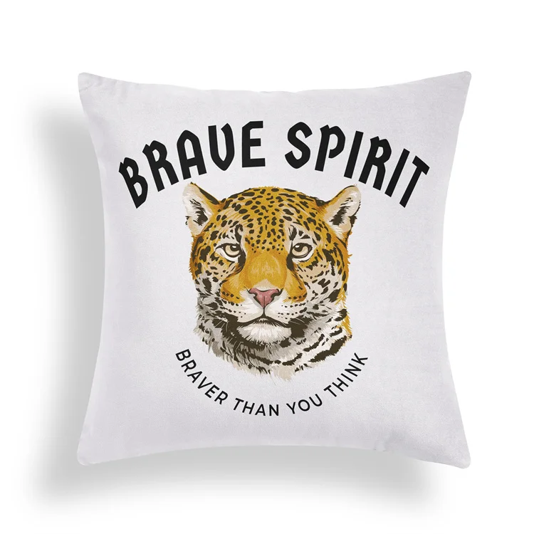

Чехол-наволочка с изображением Льва, белая декоративная наволочка для подушки, тигр, Лев, украшение для дома
