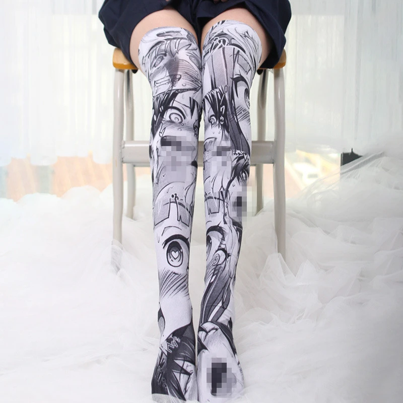 Anime Ahegao Hentai Cosplay Stockings Tshirt Panties Costumes Cartoons Printing Skirt Woman Costume |