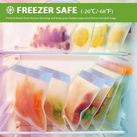 10pcs reusable refrigerator freezer fresh keeping bag peva double bone sealed waterproof bag fruit sandwich lunch bag