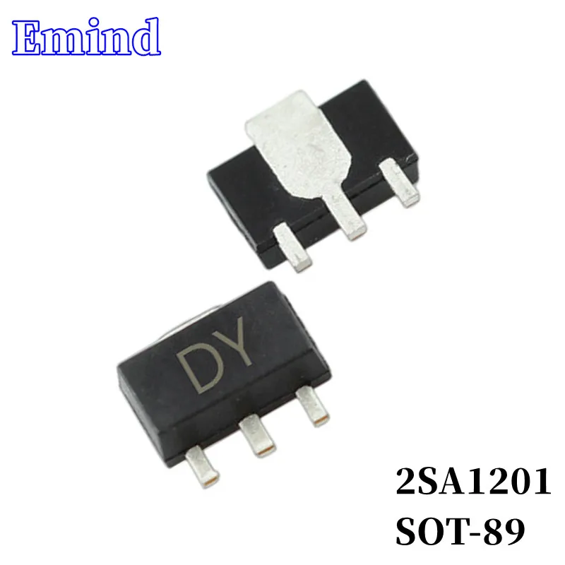 

100Pcs 2SA1201 SMD Transistor Footprint SOT-89 Silkscreen DY Type PNP 120V/1.6A Bipolar Amplifier Transistor