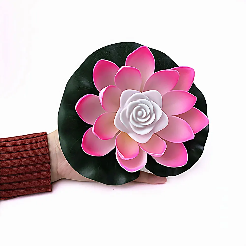 Цветной плавающий Лотос искусственный цветок Реалистичная водяная Лилия