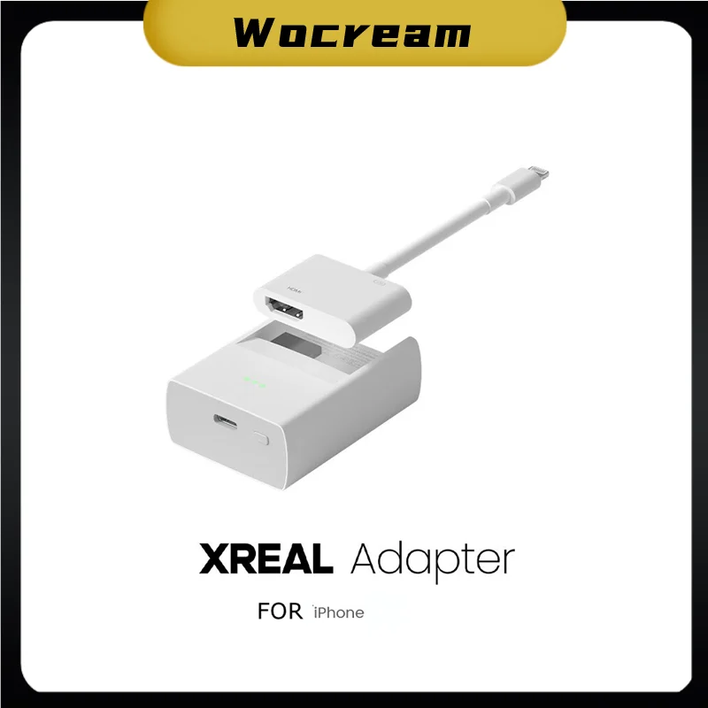 

XREAL Nreal Air Adapter, Connects to iPhone via Lightning to HDMI Compatible with Nintendo Switch, Playstation and Xbox